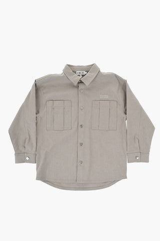 Solid Color Shirt with Snap Buttons
