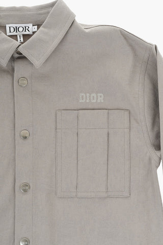 Solid Color Shirt with Snap Buttons