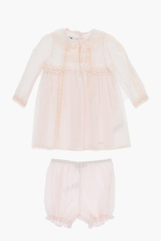 Cotton Dress with Lace and Shorts