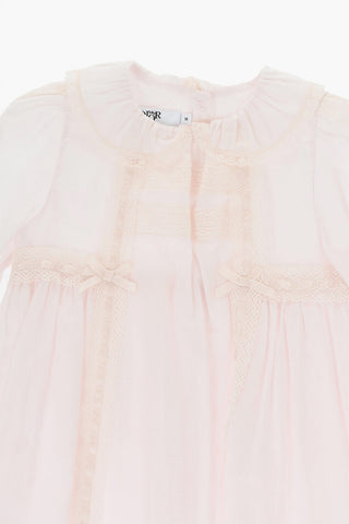 Cotton Dress with Lace and Shorts