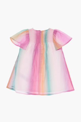 Gradient Effect Dress with Pleat