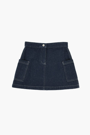 Denim Skirt MADELEINE with Patch Pockets