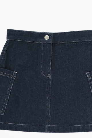 Denim-Rock MADELEINE mit aufgesetzten Taschen