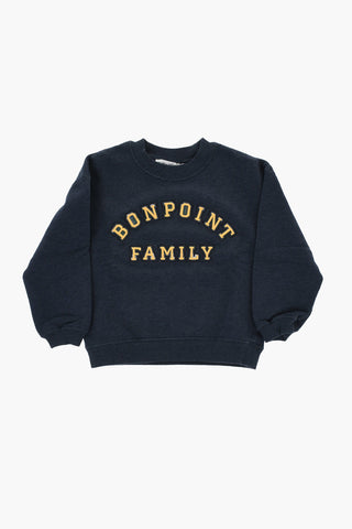 Brushed Cotton TONNO Crew-neck Sweatshirt with Embossed Logo