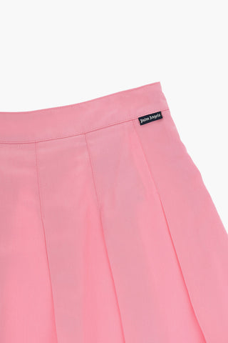 Solid Color Flared Skirt