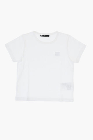 Crew-Neck T-Shirt with Embroidered Logo Patch