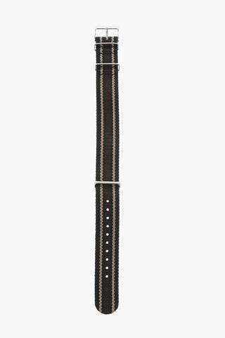 Fabric Slip-Through Watch Strap with Silver Buckle 20mm