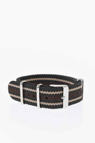 Fabric Slip-Through Watch Strap with Silver Buckle 20mm