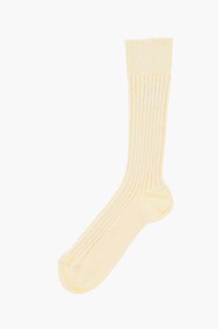 Set 3 Pairs of Long Ribbed Socks with Contrasting Embroidery
