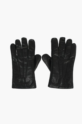 Guanti in Pelle Spazzolata con Fodera in Cashmere