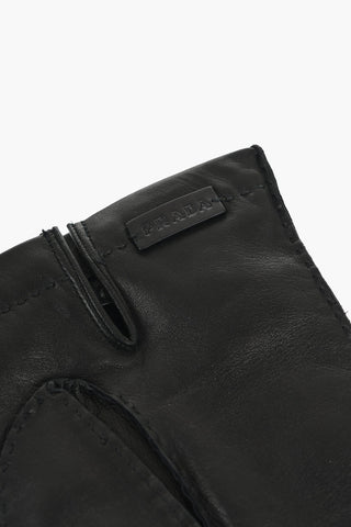 Guanti in Pelle Spazzolata con Fodera in Cashmere