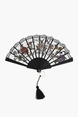 Tulle JARDIN BOTANIQUE Fan with Tassel