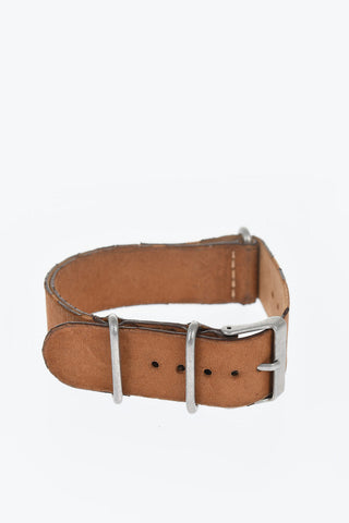 Cinturino Slip-Through in Pelle Effetto Vintage 19mm