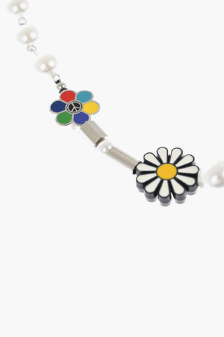EVAE Collana a Catena FLOWER ANARCHY in Metallo con Charms e Perline