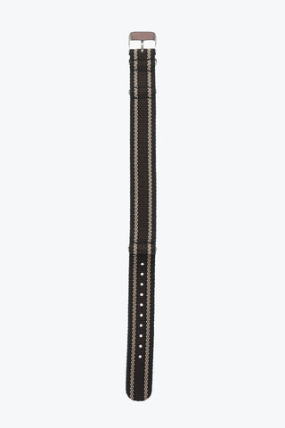 Fabric Slip-Through Watch Strap with Silver Buckle 18mm