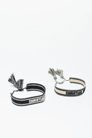 Canvas Bracelet Set With Tassels