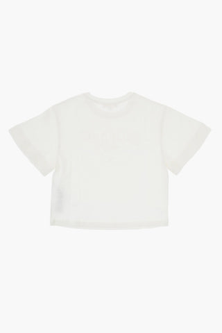 Embroidered T-Shirt with Perforated Logo