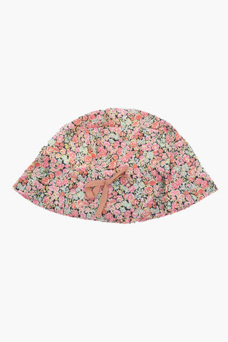 Floral-Motif Cotton Bucket Hat