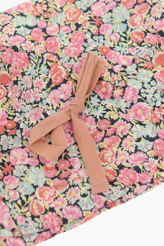 Floral-Motif Cotton Bucket Hat