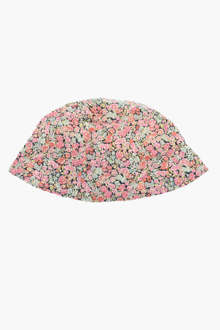 Floral-Motif Cotton Bucket Hat