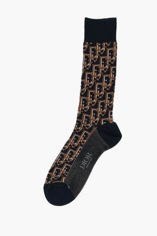 Contrasting Monogram Motif Socks