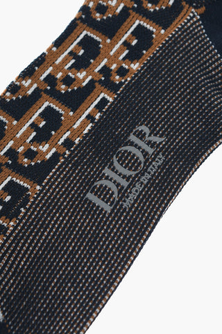 Contrasting Monogram Motif Socks