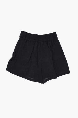 Shorts in Lino con Cintura