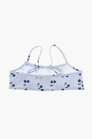 Floral Printed And Striped Bikini