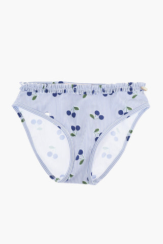 Floral Printed And Striped Bikini