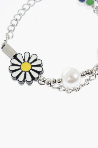 EVAE Metal FLOWER ANARCHY Chain Bracelet with Charms and Beads