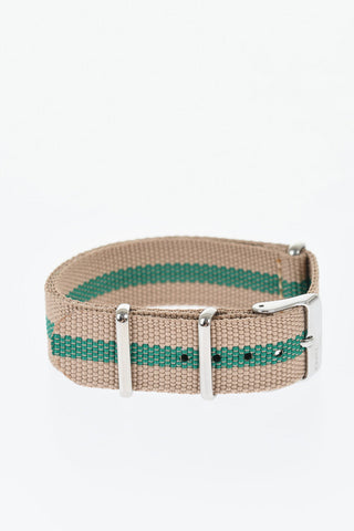 Slip-Through Fabric Strap with Silver Buckle 18mm