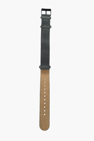 Vintage Effect Leather Slip-Through Watch Strap 19mm