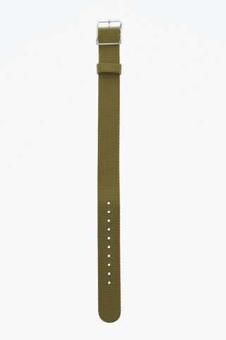 Solid Color Fabric Slip-Through Watch Strap 18mm