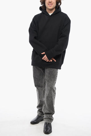 Felpa Hoodie in Pile con Tasca a Toppa