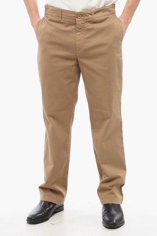 Stretch Cotton Chino Trousers FIT Straight Leg