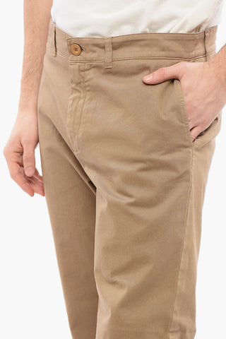 Stretch Cotton Chino Trousers FIT Straight Leg