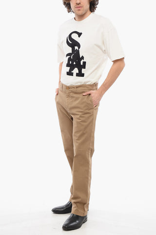 Stretch Cotton Chino Trousers FIT Straight Leg