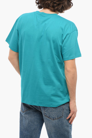 Organic Cotton Crew-neck T-Shirt with Printed Logo