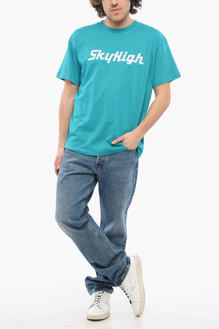 Organic Cotton Crew-neck T-Shirt with Printed Logo
