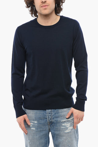Solid Color Merinos Wool SHAM FF Crew-neck Sweater