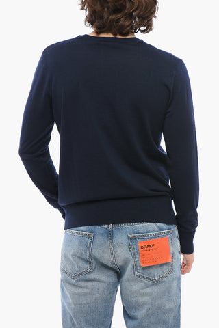 Solid Color Merinos Wool SHAM FF Crew-neck Sweater