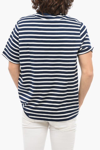 Two-Tone Striped EMILLEN Crew-neck T-Shirt