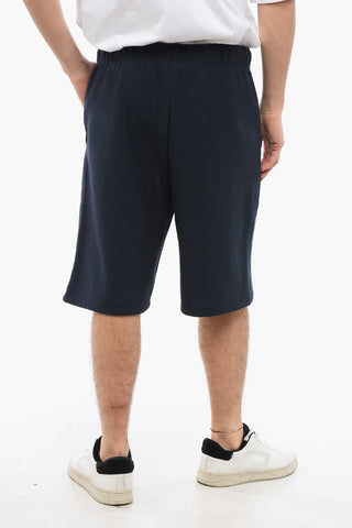 Shorts in Cotone Felpato con Elastico in Vita e 2 Tasche