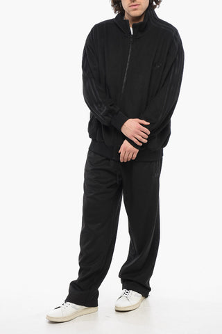Felpa Mock Neck in Tinta Unita con Dettagli Tono su Tono