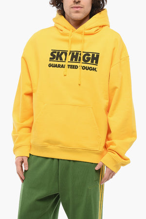 Brushed Cotton Hoodie with Contrast Print