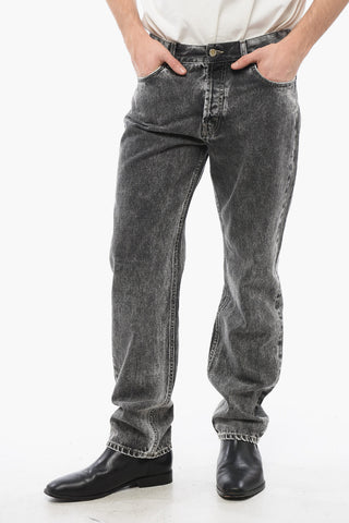 Acid Wash Effect Straight Cut Jeans 20,5cm