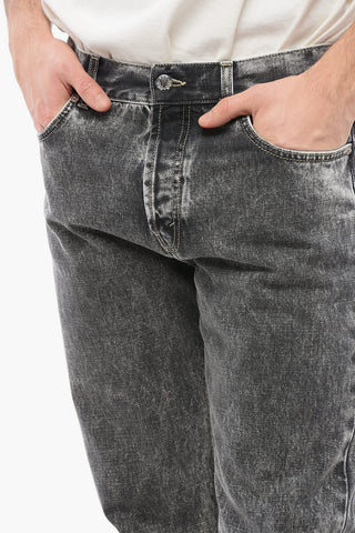 Acid Wash Effect Straight Cut Jeans 20,5cm