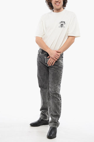 Acid Wash Effect Straight Cut Jeans 20,5cm