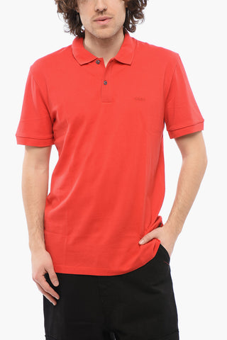 BOSS Polo in Cotone Piquet con Logo Ricamato