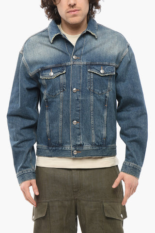 Giubbotto in Denim Delavè con Taschini